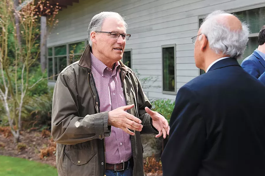 With the field getting a little crowded, Jay Inslee has work to do to stand out as a candidate. - WASHINGTON STATE GOVERNOR PHOTO