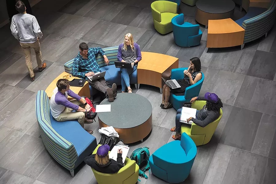 University of Washington medical students hard at work on the Gonzaga University campus. - UW PHOTO