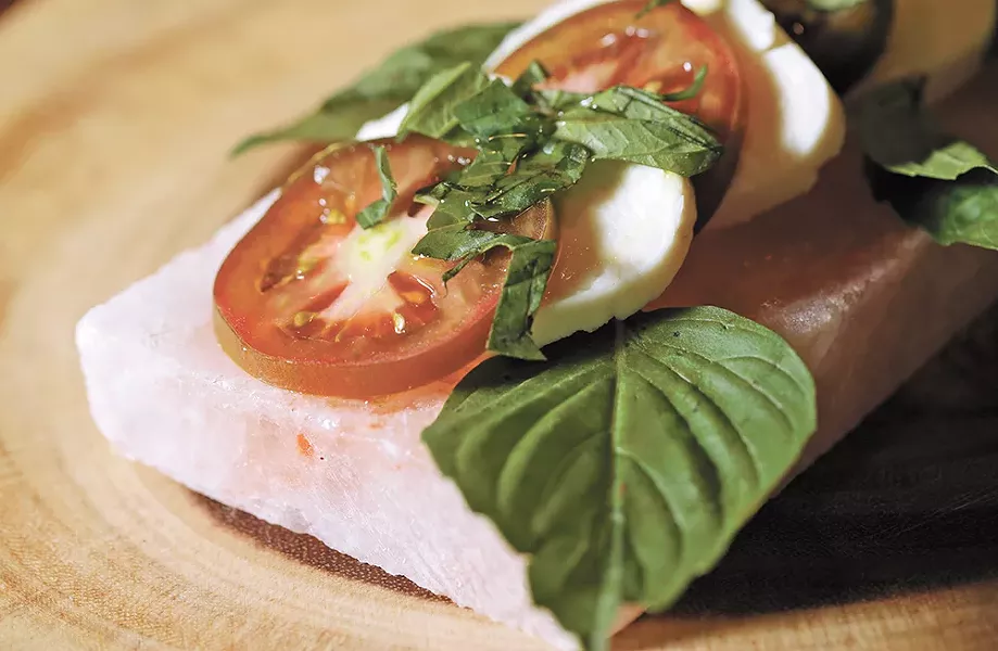 Himalayan salt blocks can be used both for hot cooking and cold serving. - YOUNG KWAK