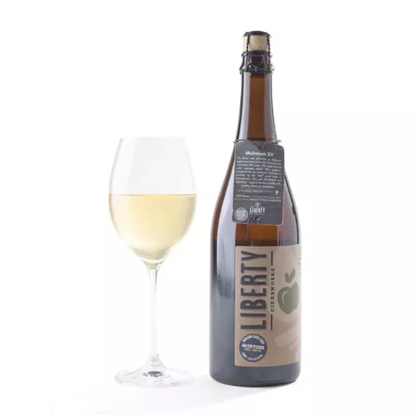 Liberty's award-winning McIntosh, made with a 200-year-old apple variety. - COURTESY LIBERTY CIDERWORKS