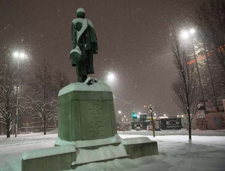 The Lincoln statue in Downtown Spokane - DANIEL WALTERS PHOTO