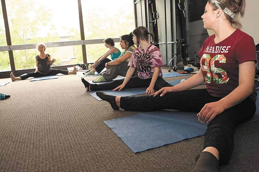 Yoga Instructor Pamela Stevens helps Daybreak clients get a fresh start. - MEGHAN KIRK