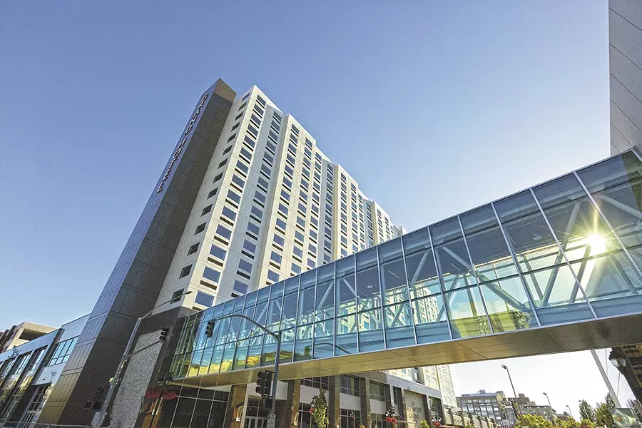 The Davenport Grand Hotel opened in June across from the INB.