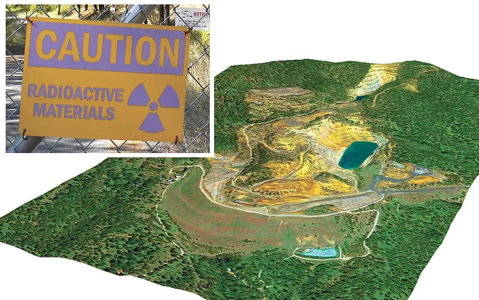 An aerial view of the now closed Midnite Mine on the Spokane Reservation. The EPA designated the mine a Superfund site. The companies that owned and operated it have been ordered to clean it up.