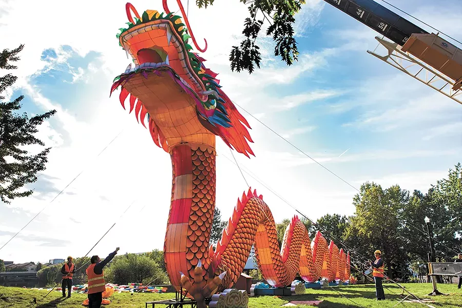 The festival features 31 lantern displays, including a 196-foot-long dragon. - KRISTEN BLACK