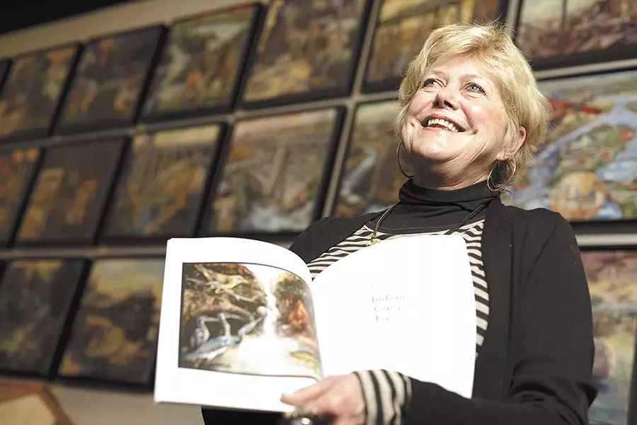 A series of paintings by artist Kay O'Rourke (pictured) is hanging in Kendall Yards and has been reproduced in a book. - YOUNG KWAK