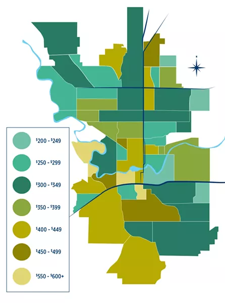 Spokane rental map