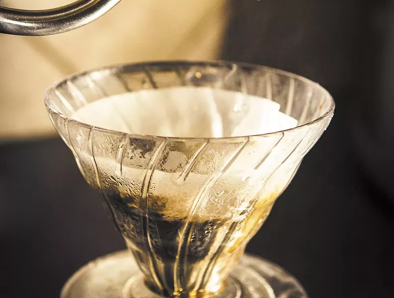 Pour-over brewing