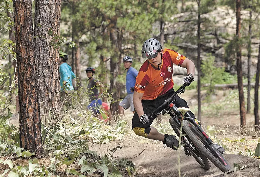 Travis Nichols tears up the trail at Beacon Hill. - TIMOTHY PHILLIPS