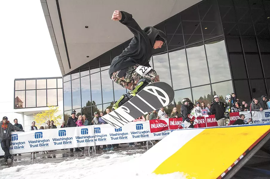 Catching air at last year's Rail Jam. - SARAH WURTZ