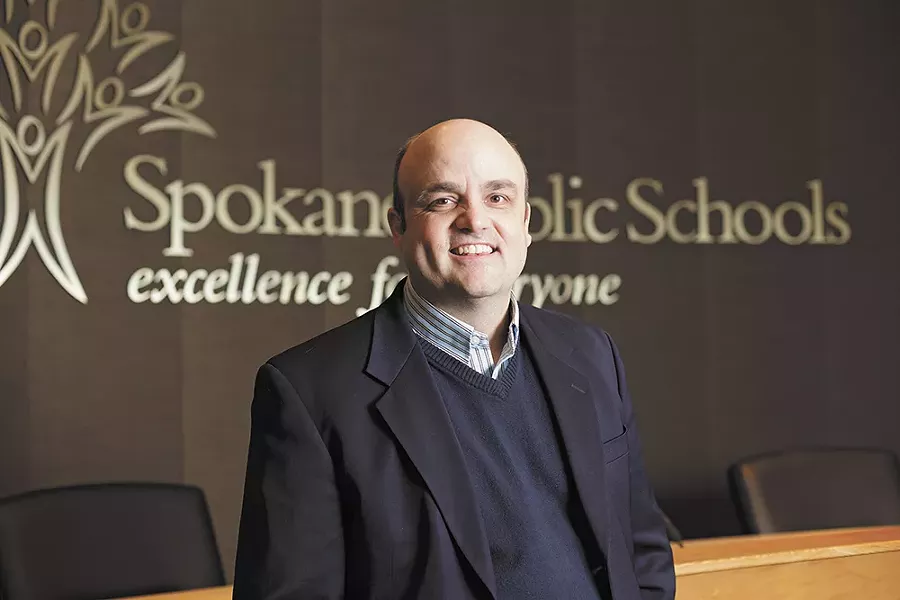 Steven Gering, chief academic officer at Spokane Public Schools, suggests ditching the Smarter Balanced test in high school for the SAT. - YOUNG KWAK