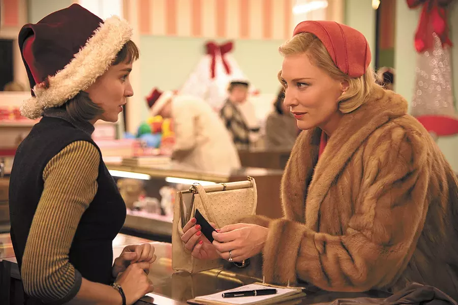 Rooney Mara (left) and Cate Blanchett in Carol.