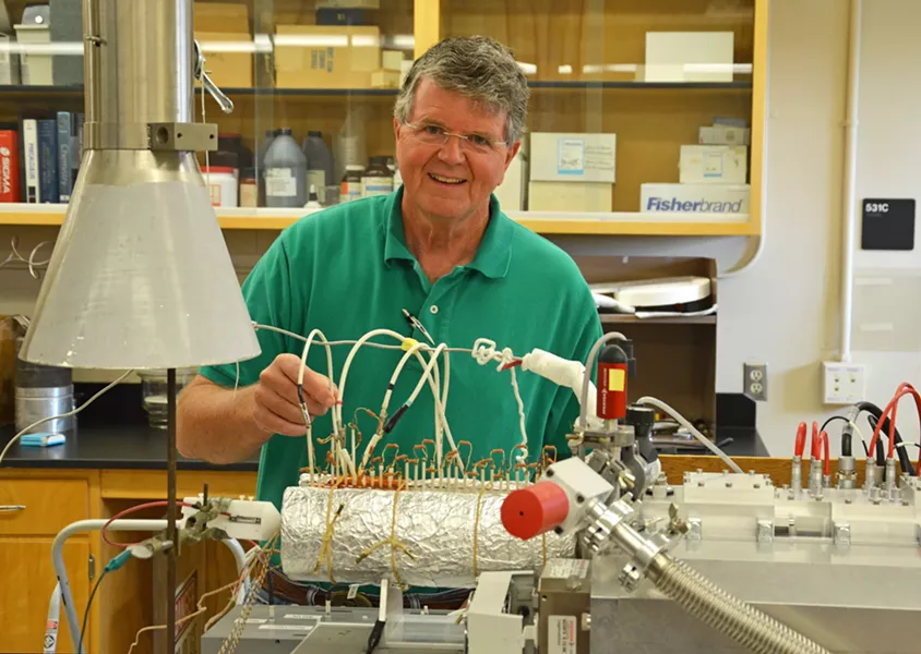 Herb Hill, a professor of chemistry at Washington State University, is helping develop a breathalyzer for marijuana.