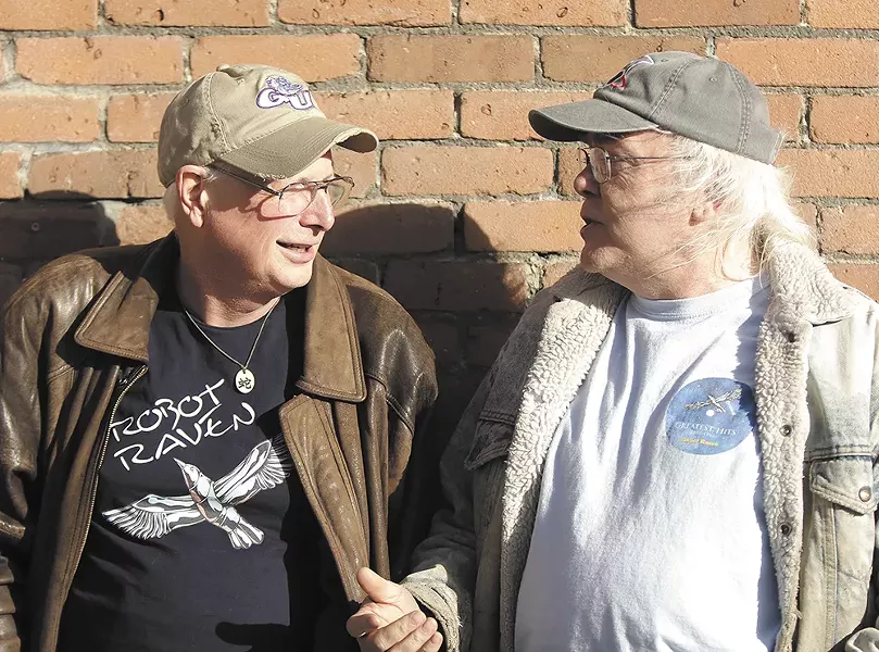 Edmond Bruneau, left, and John Rigg of Robot Raven have been friends for 40 years. - YOUNG KWAK