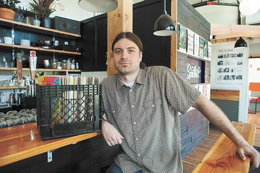 Charley Berryhill of Ramblin' Records & Vintage will offer about 5,000 records Saturday at The Bartlett for Record Store Day. - KRISTEN BLACK