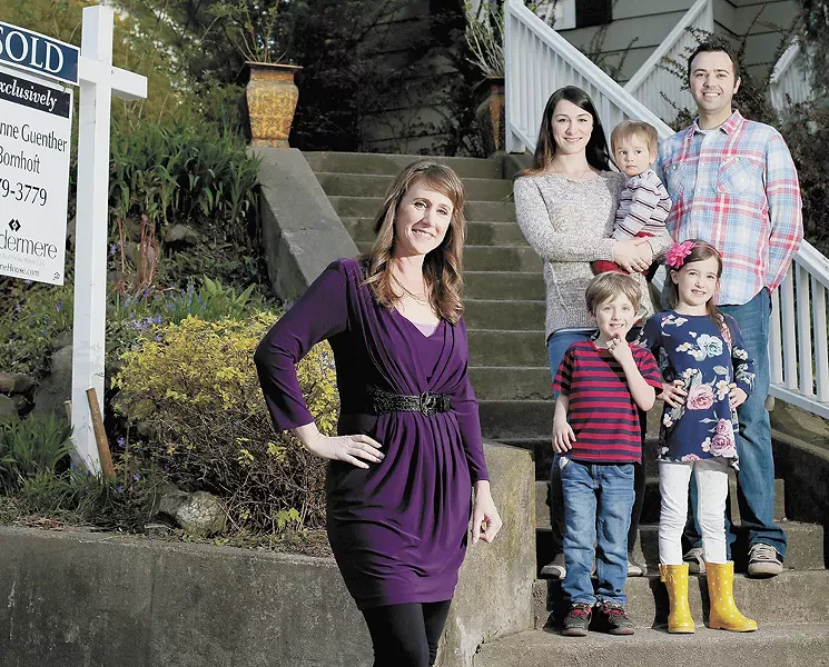 Realtor Marianne Guenther Bornhoft says that Andy and Ariel Belzer got a good deal when they bought this South Hill home — but she warns that the hot local housing market comes with risks. - YOUNG KWAK
