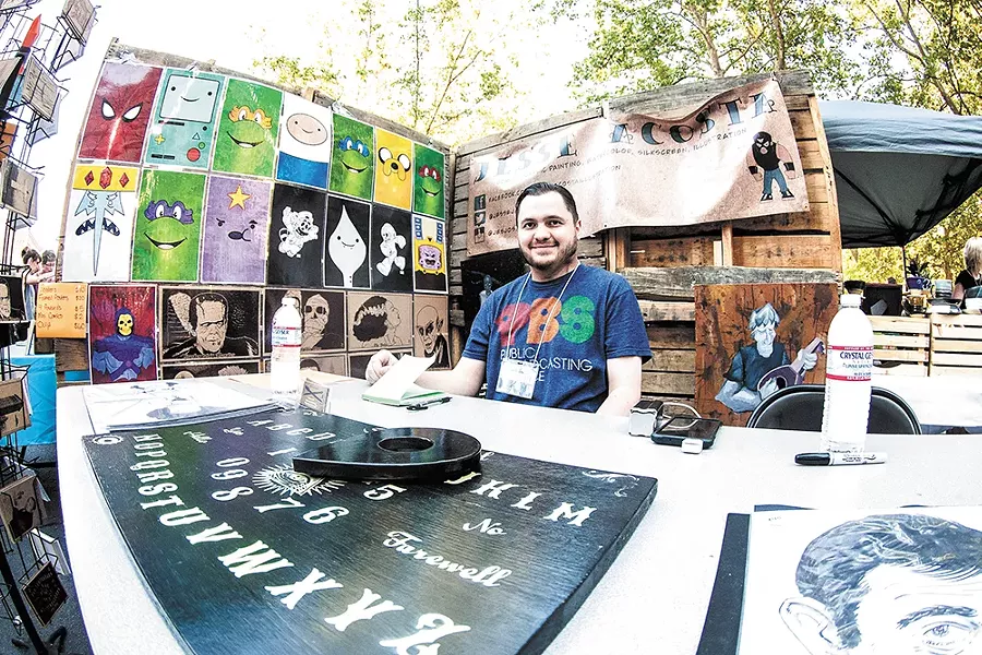 Artist Jesse Acosta showcased his art at Bazaar last June. - MEGHAN KIRK