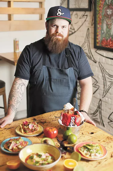 Chad White brings ceviche to the Inland Northwest at his new Zona Blanca inside the Steel Barrel. - YOUNG KWAK