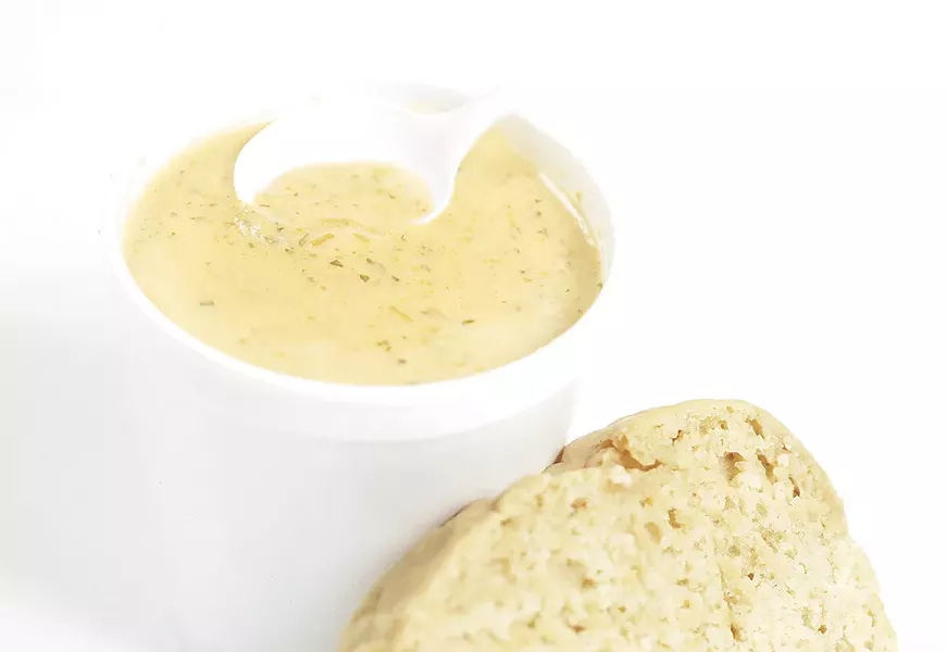 Beer cheese soup from Soulful Soups & Spirits. - YOUNG KWAK