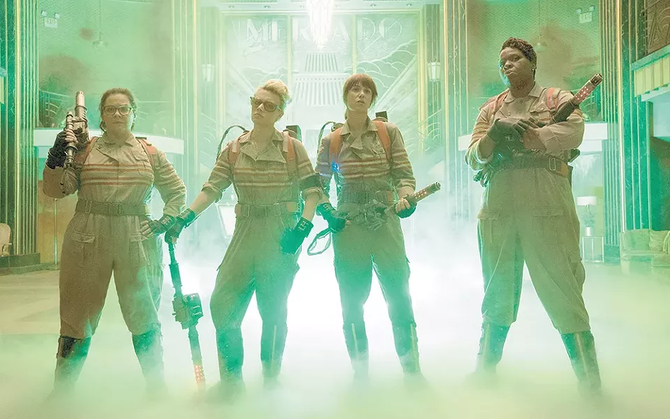 Your new Ghostbusters, from left: Melissa McCarthy, Kate McKinnon, Kristen Wiig and Leslie Jones.