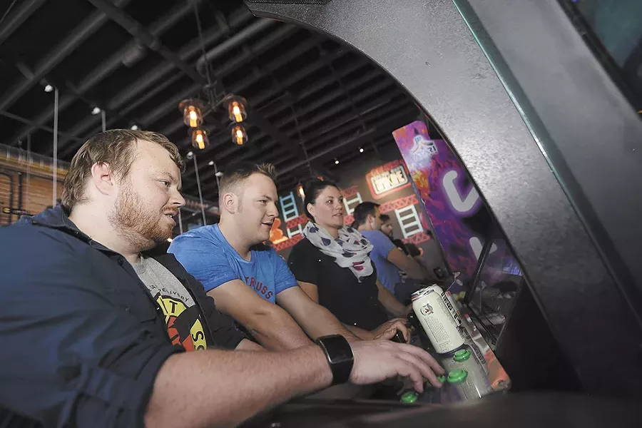 Gaming with a chaser at a new arcade/bar in Spokane, Gamers.
