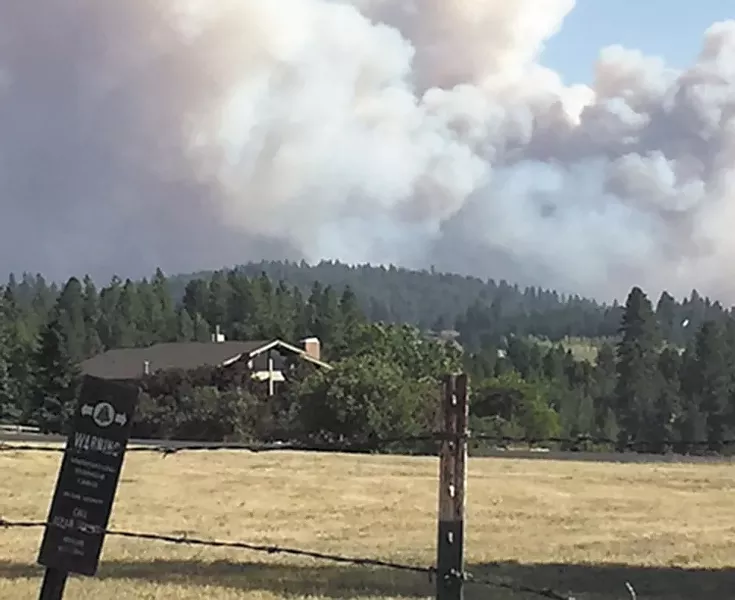 The Yale fire on Sunday. - ANNE MCGREGOR