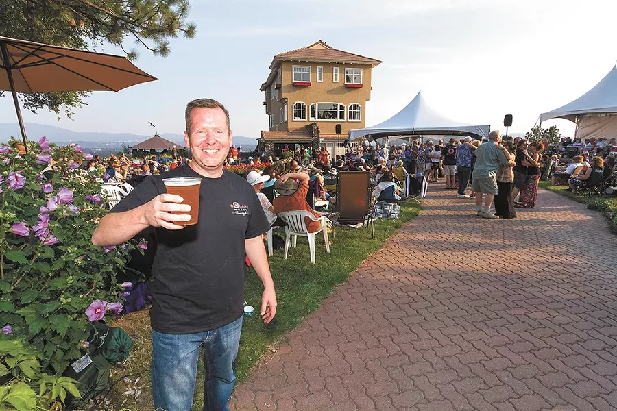 Square Wheel Brewing's John Mielke at one of Arbor Crest Winery's outdoor concerts. - JEFF FERGUSON
