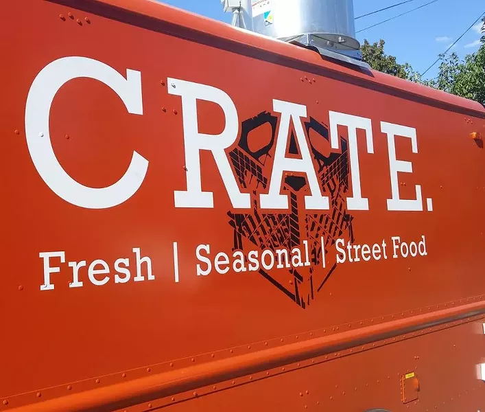 There's a new food truck, and its color makes it hard to miss.