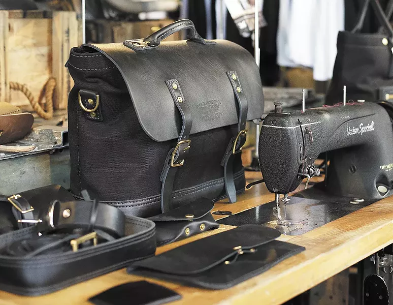 Thrux Lawrence's all-leather bags are handmade in Coeur d'Alene. - YOUNG KWAK