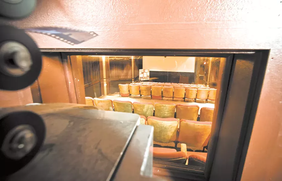 Inside the small-scale Magic Lantern Theatre. - JENNIFER RAUDEBAUGH