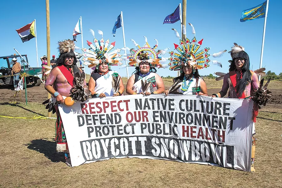 Members of the Hopi tribe join the fight in North Dakota. - JEFF FERGUSON