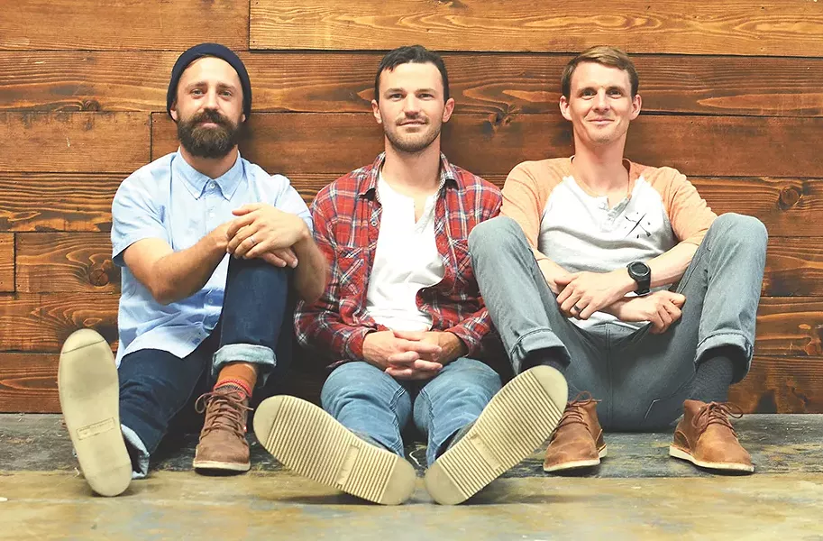 Krochet Kids International founders (from left: Kohl Crecelius, Stewart Ramsey and Travis Hartanov) started their nonprofit apparel line nearly 10 years ago. - YOUNG KWAK