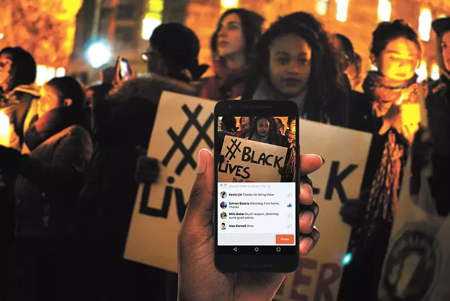 Livestreaming has handed us an intimate lens with which to witness the fear, anguish and anger that have marked the past year. - DEREK HARRISON PHOTO ILLUSTRATION