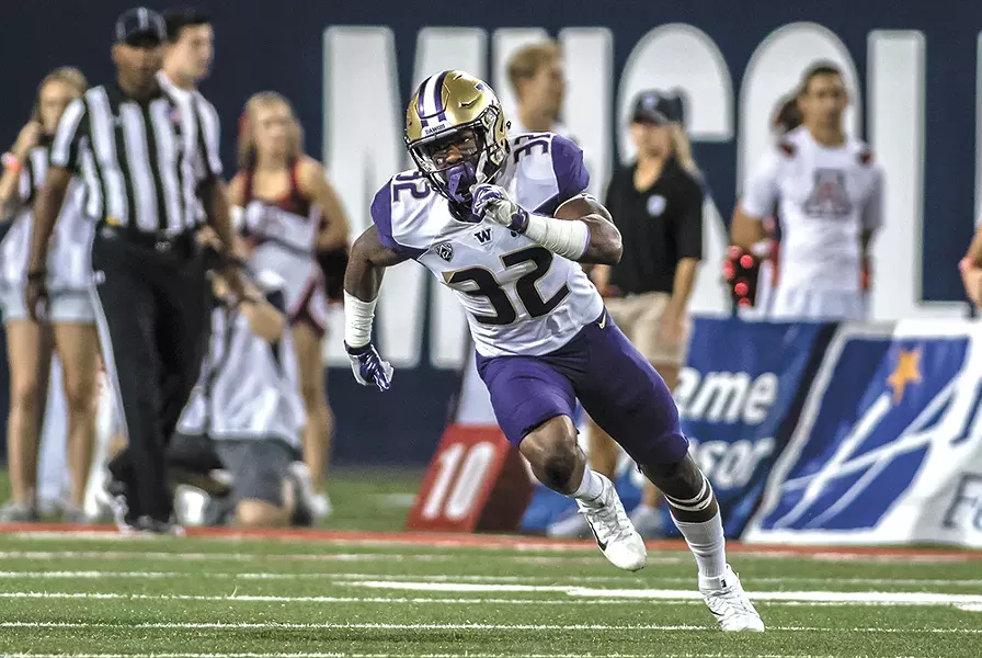 UW defensive backs, including Budda Baker, will try to shut down WSU's potent passing game. - MASON KELLY/UW ATHLETICS