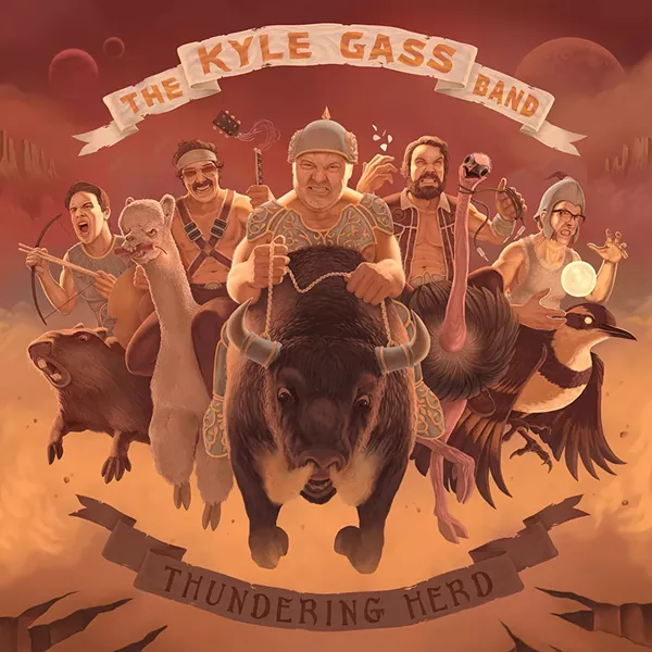 Kyle Gass (center) and his band soldier on. - WILL FUGMAN ILLUSTRATION