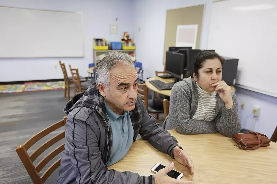 Khalil Omar (left) and Aytan Faris discuss how fortunate they feel.