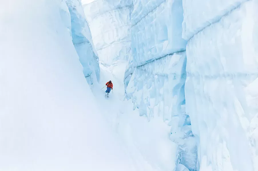Skiing at Ice Fall Lodge in British Columbia - DOUG MARSHALL