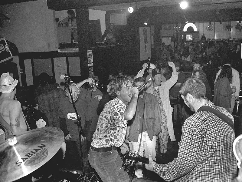 Spokane after dark, circa the 1990s. - ERIK ANDERSON PHOTO