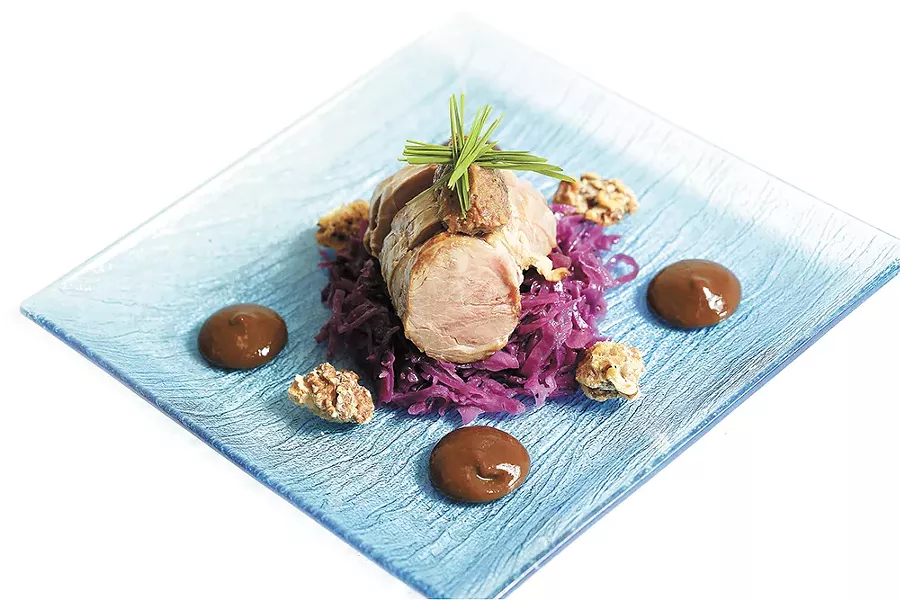 Smoked pork tenderloin at Fleur de Sel