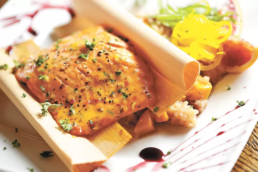 Bistro on Spruce's orange-glazed salmon