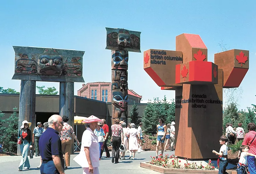 People enjoying Spokane's Expo '74.