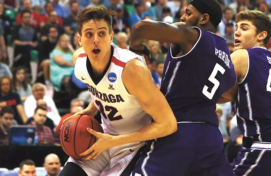 Collins' post moves make him an NBA prospect. - GONZAGA ATHLETICS