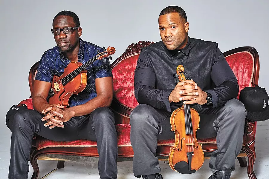 Wilner Baptiste, aka Wil B (left), and Kevin Sylvester, aka Kev Marcus, of Black Violin. - COLIN BRENNAN