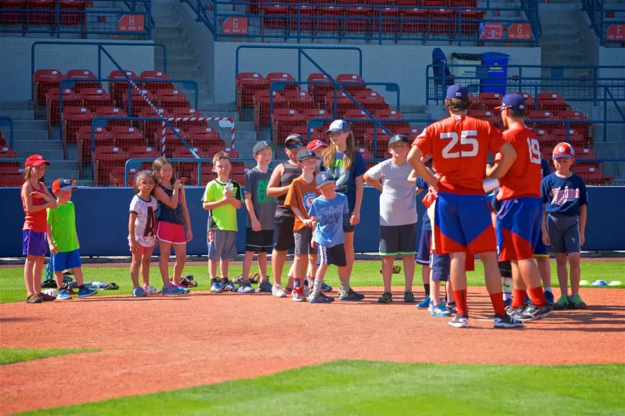 Learn from the pros at the Spokane Indians' baseball clinic.