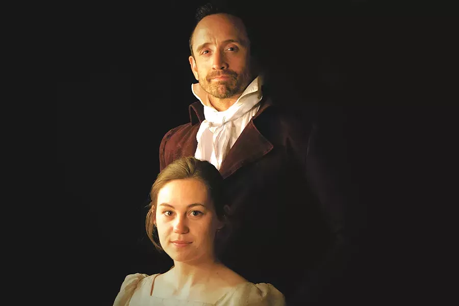 Brooklyn Robinson as Thomasina and Chris Jensen as the tutor Septimus. - CHRIS JENSEN