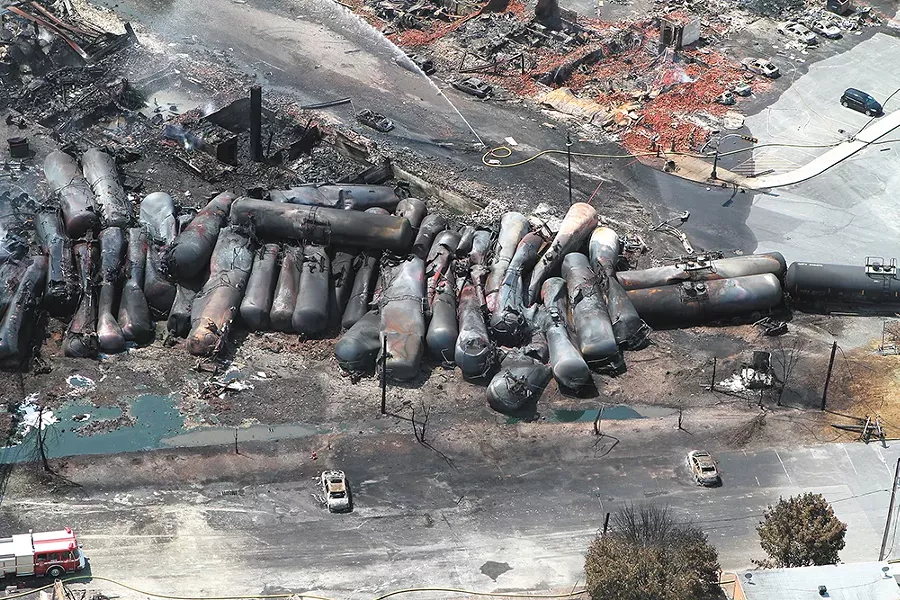 The Lac-Mégantic derailment in Quebec destroyed more than 30 buildings.