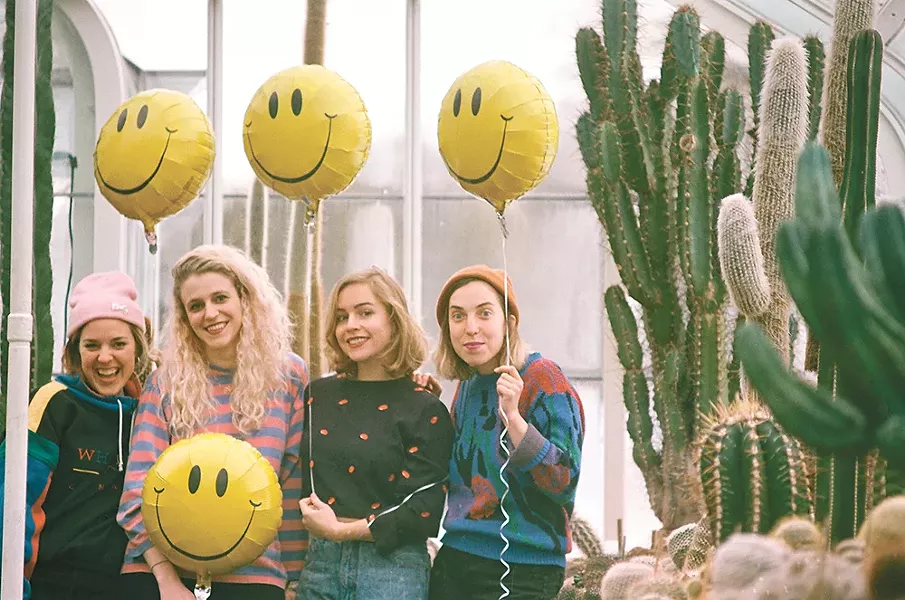 Julia Shapiro (second from left) and the rest of Chastity Belt.