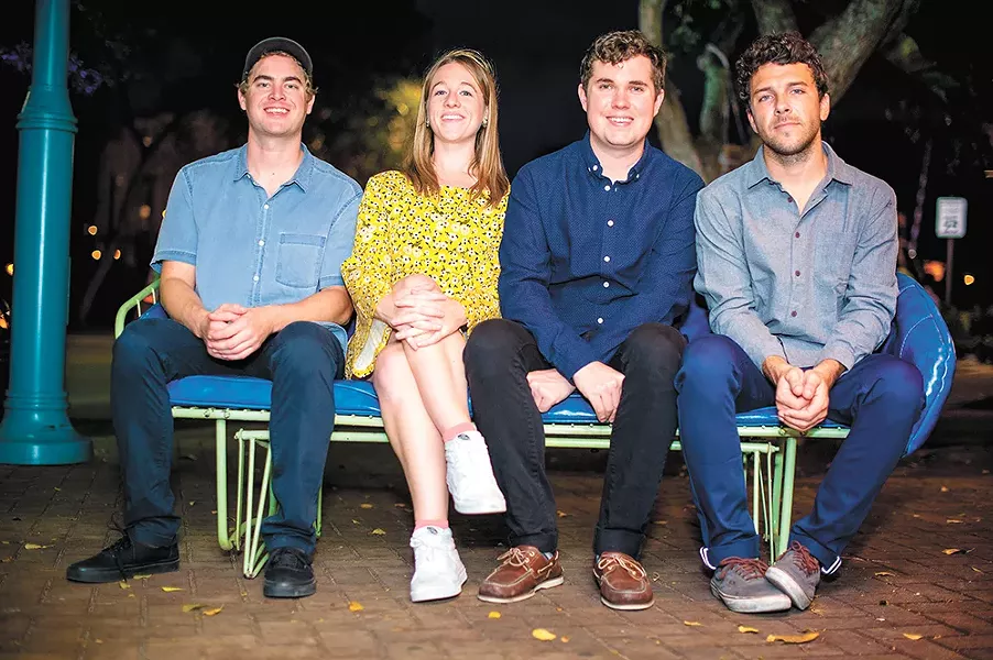 J.P. Pitts (second from right) and Surfer Blood. - JOAQUIN ANICO