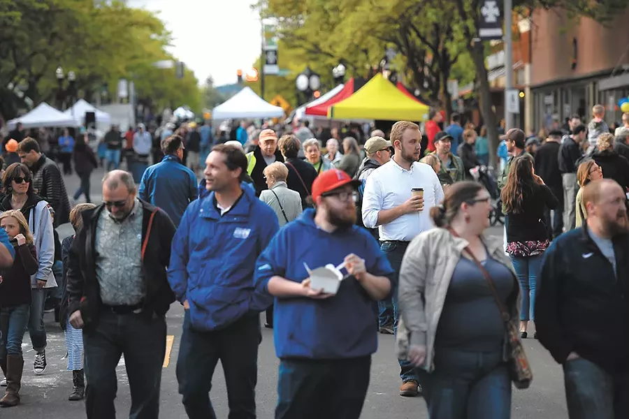 A new report shows that shoppers at the weekly Moscow Farmers Market infuse millions of dollars into the local economy each year. - LUKE HOLLISTER