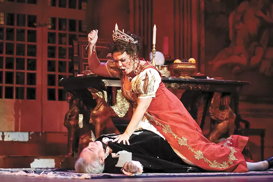 Jill and Jake Gardner, husband and wife offstage, play opposite each other in Tosca.